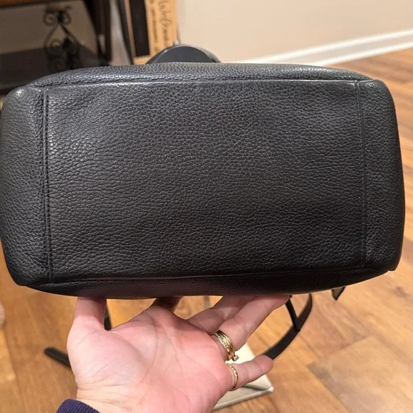 Coach “Pennie” Black Pebbled Leather Shoulder Bag (with Hang Tag & Twilly)(EUC) - Picture 11 of 17